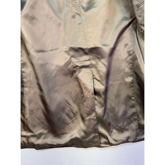 Chaps Mens Wool Blazer Jacket 42R Tan Button Notch Lapel - Picture 7 of 15